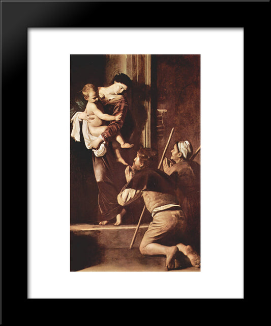 Madonna Of Loreto 20x24 Black Modern Wood Framed Art Print Poster by Caravaggio