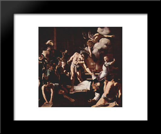 Martyrdom Of Saint Matthew 20x24 Black Modern Wood Framed Art Print Poster by Caravaggio