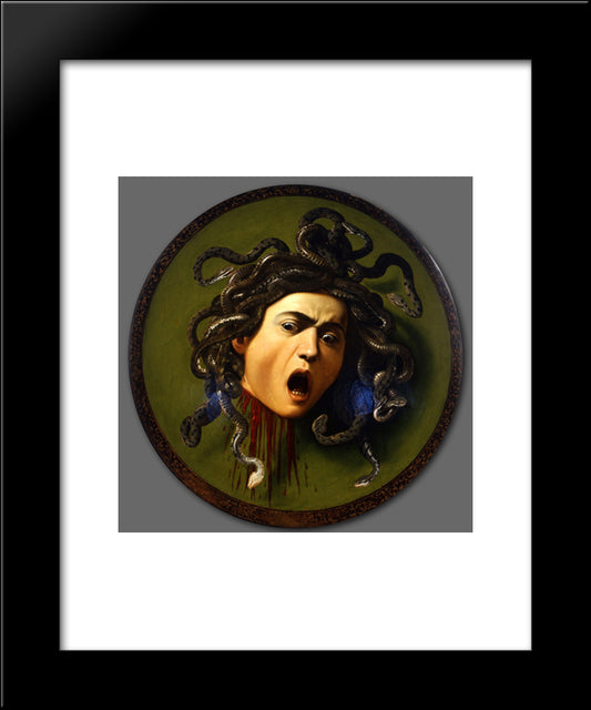 Medusa 20x24 Black Modern Wood Framed Art Print Poster by Caravaggio