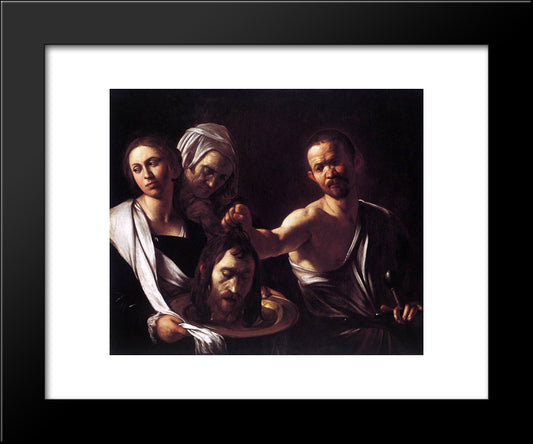 Salome With The Head Of John The Baptist 20x24 Black Modern Wood Framed Art Print Poster by Caravaggio