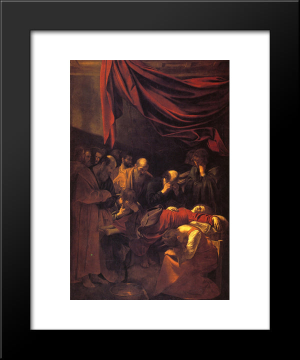 The Death Of The Virgin 20x24 Black Modern Wood Framed Art Print Poster by Caravaggio