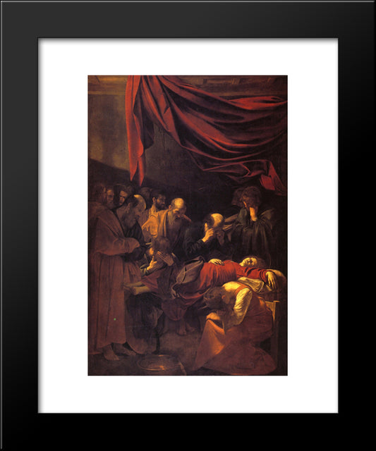 The Death Of The Virgin 20x24 Black Modern Wood Framed Art Print Poster by Caravaggio