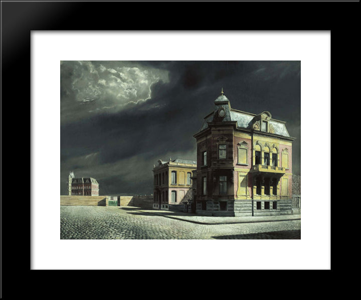 Townscape 20x24 Black Modern Wood Framed Art Print Poster by Willink, Carel