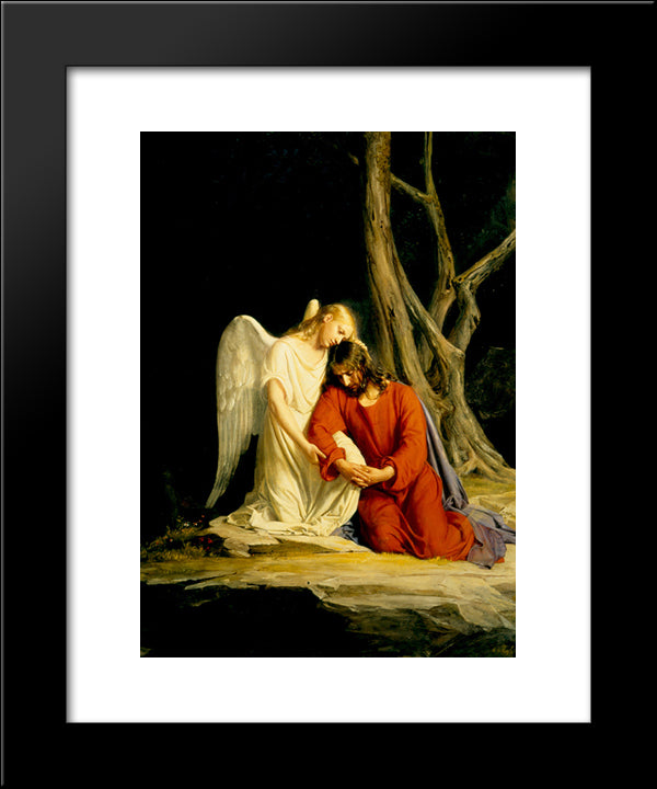 Gethsemane 20x24 Black Modern Wood Framed Art Print Poster by Bloch, Carl