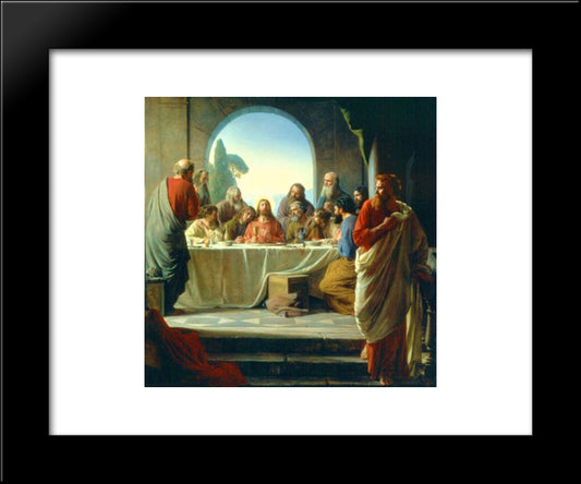 The Last Supper 20x24 Black Modern Wood Framed Art Print Poster by Bloch, Carl