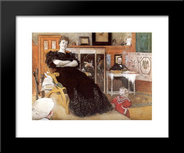 Anna Pettersson 20x24 Black Modern Wood Framed Art Print Poster by Larsson, Carl