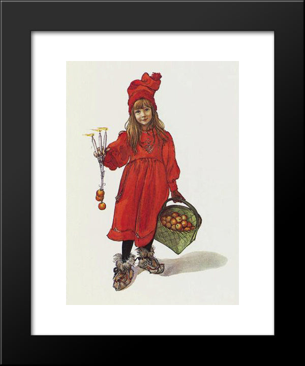 Brita As Iduna (I°unn), Lithography, Title Page For The Christmas Edition Of Idun, 1901 20x24 Black Modern Wood Framed Art Print Poster by Larsson, Carl