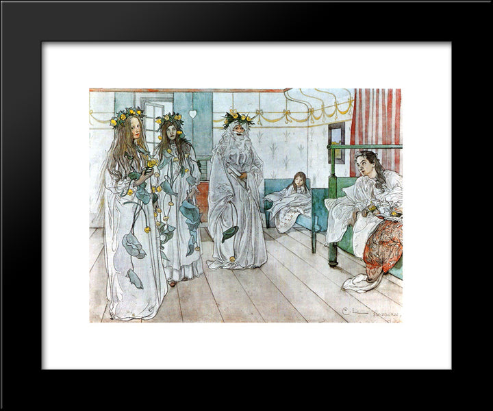For Karin'S Name Day 20x24 Black Modern Wood Framed Art Print Poster by Larsson, Carl