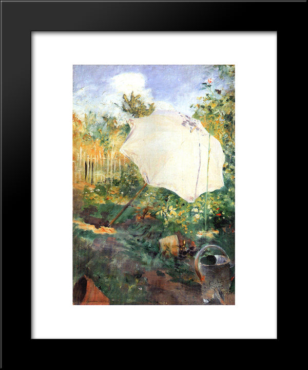 Garden In Grez 20x24 Black Modern Wood Framed Art Print Poster by Larsson, Carl