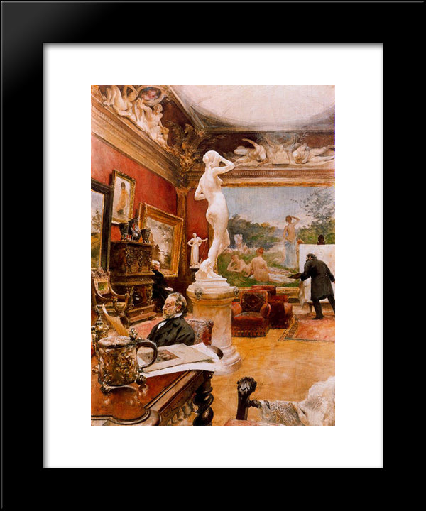 Interior Of The Gallery Furstengerg In Gooteborg 20x24 Black Modern Wood Framed Art Print Poster by Larsson, Carl