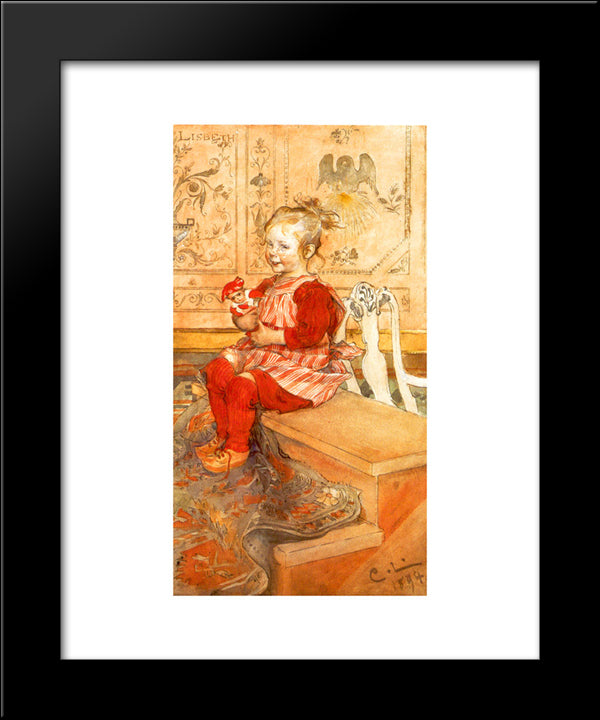 Lisbeth 20x24 Black Modern Wood Framed Art Print Poster by Larsson, Carl