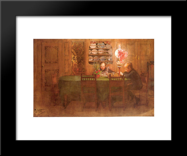 Los Deberes 20x24 Black Modern Wood Framed Art Print Poster by Larsson, Carl