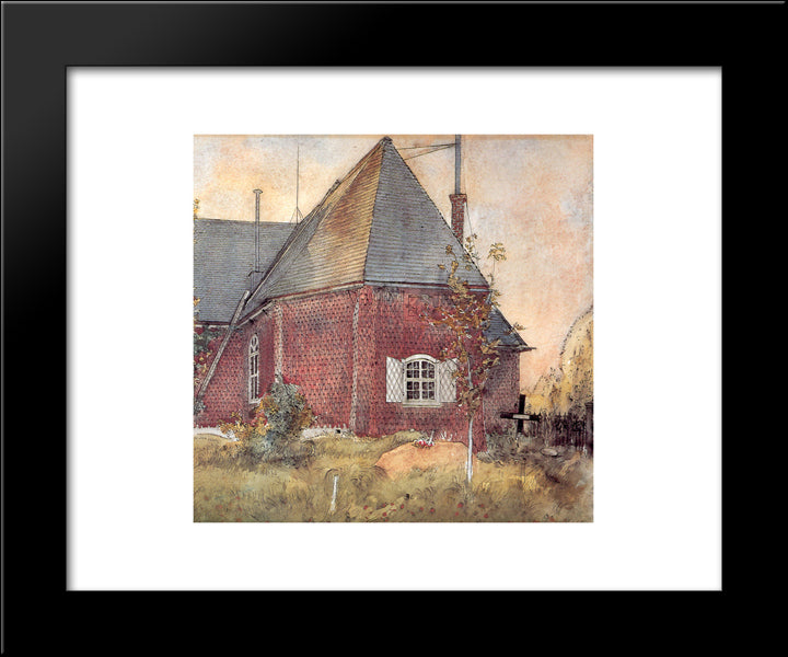 Old Sundborn Church 20x24 Black Modern Wood Framed Art Print Poster by Larsson, Carl