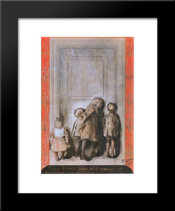 The Day Before Christmas 20x24 Black Modern Wood Framed Art Print Poster by Larsson, Carl