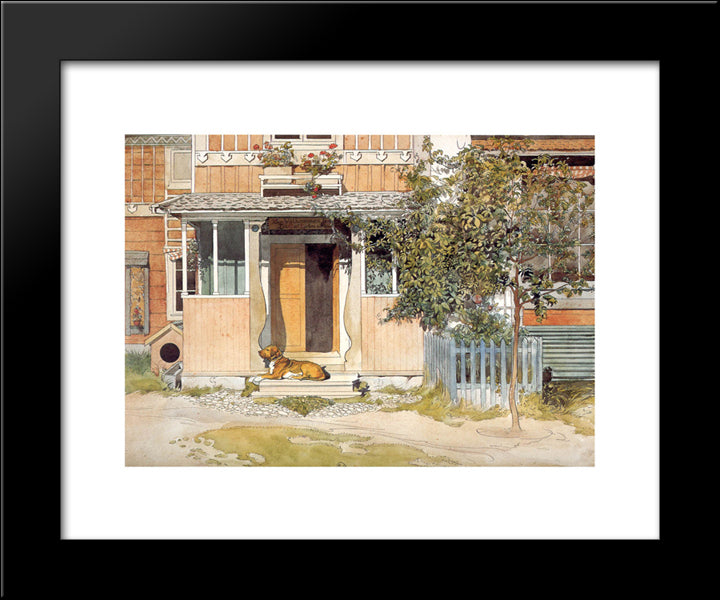 The Verandah 20x24 Black Modern Wood Framed Art Print Poster by Larsson, Carl