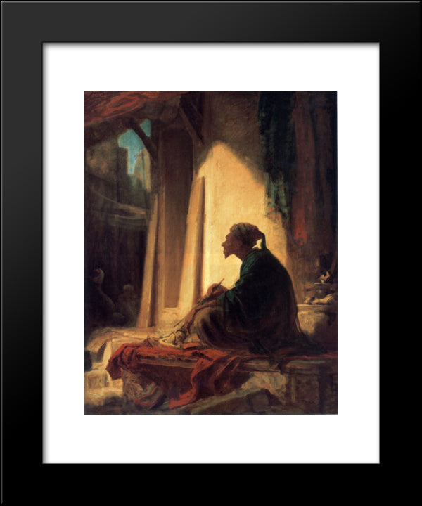 Eastern Market 20x24 Black Modern Wood Framed Art Print Poster by Spitzweg, Carl