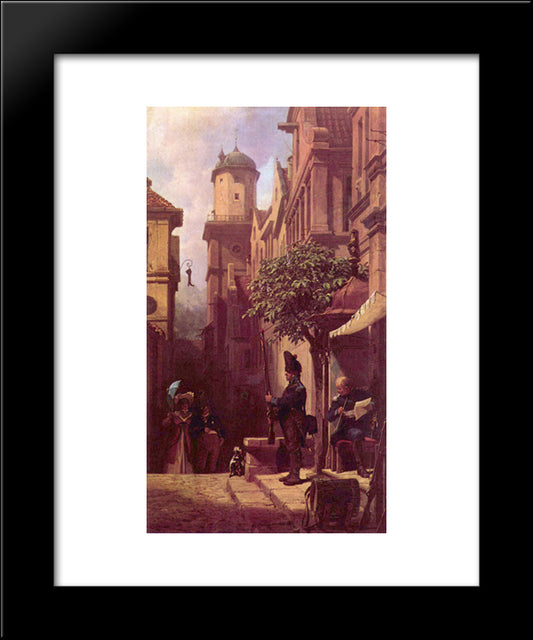 He Comes 20x24 Black Modern Wood Framed Art Print Poster by Spitzweg, Carl