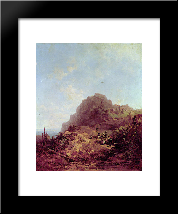 Mountain Hike (Trip To Duke Stand) 20x24 Black Modern Wood Framed Art Print Poster by Spitzweg, Carl