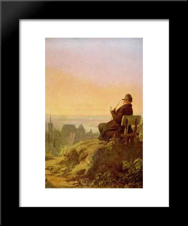 Resting On The Vine 20x24 Black Modern Wood Framed Art Print Poster by Spitzweg, Carl