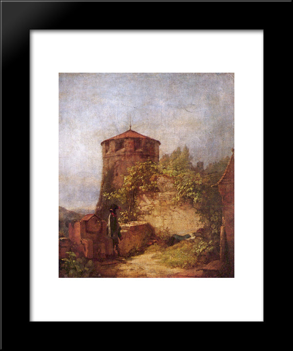 Sleeping Guards 20x24 Black Modern Wood Framed Art Print Poster by Spitzweg, Carl