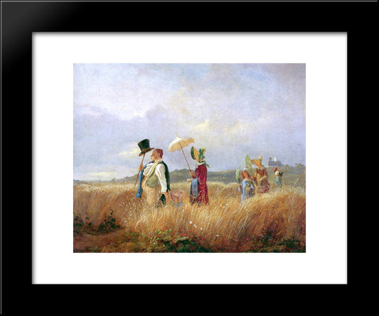 Sunday Stroll 20x24 Black Modern Wood Framed Art Print Poster by Spitzweg, Carl