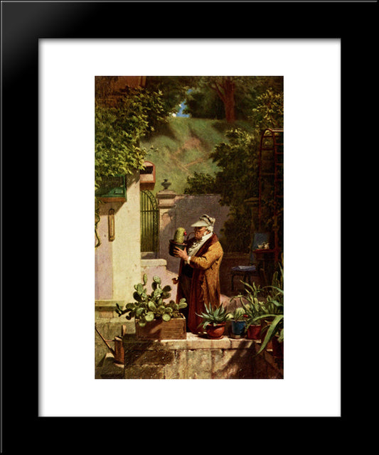 The Cactus Lover 20x24 Black Modern Wood Framed Art Print Poster by Spitzweg, Carl