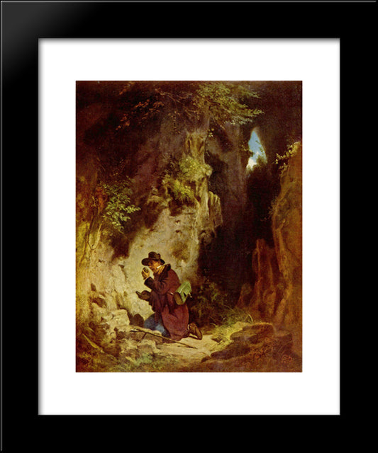 The Geologist 20x24 Black Modern Wood Framed Art Print Poster by Spitzweg, Carl