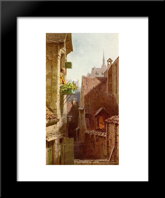 The Hypochondriac 20x24 Black Modern Wood Framed Art Print Poster by Spitzweg, Carl