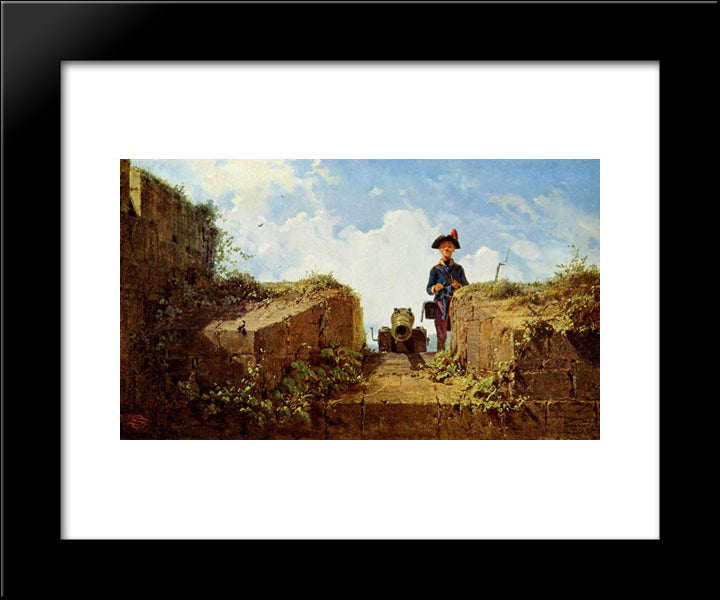 The Knitting Outpost 20x24 Black Modern Wood Framed Art Print Poster by Spitzweg, Carl