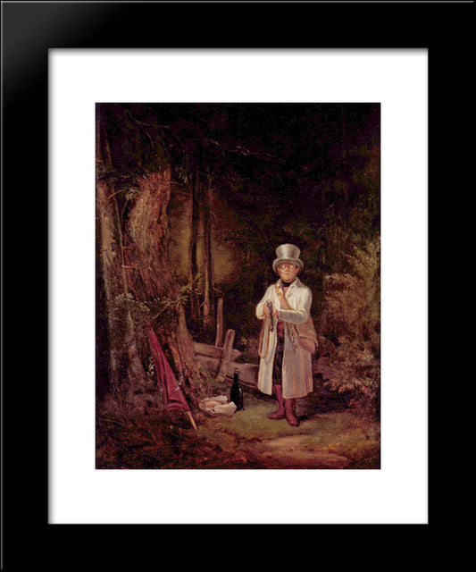 The Sunday Hunting 20x24 Black Modern Wood Framed Art Print Poster by Spitzweg, Carl