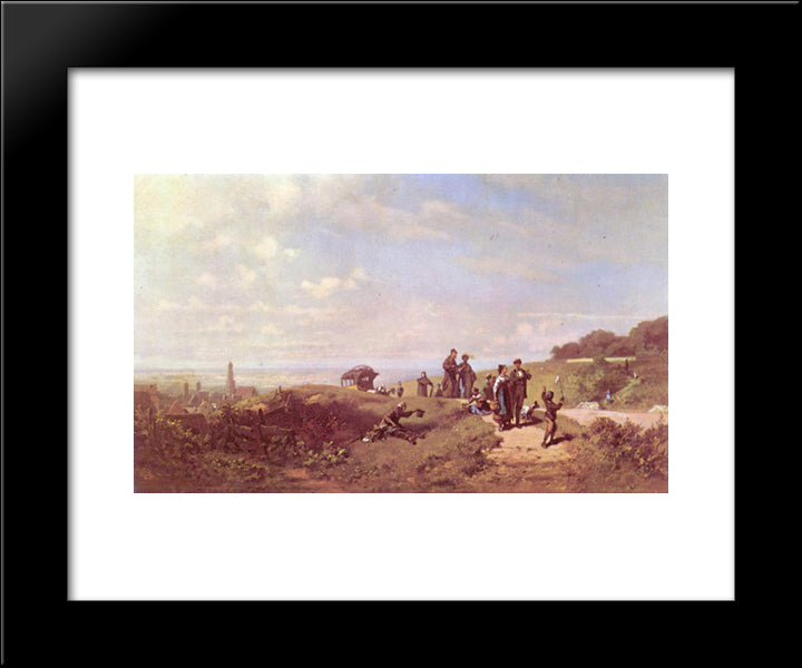 The Sunday Walk 20x24 Black Modern Wood Framed Art Print Poster by Spitzweg, Carl