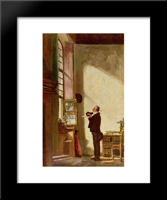 The Writer 20x24 Black Modern Wood Framed Art Print Poster by Spitzweg, Carl