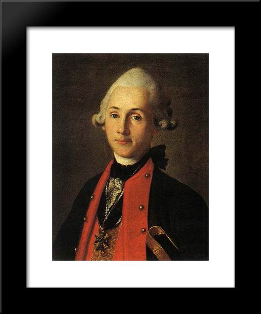 Heinrich Friedrich Wilhelm Von Ploets 20x24 Black Modern Wood Framed Art Print Poster by Christineck, Carl Ludwig