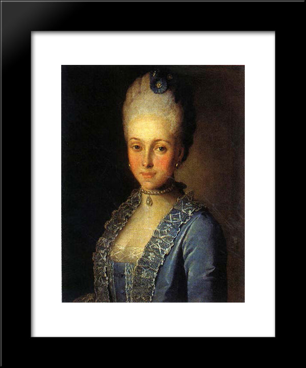 Portrait Of Alexandra Perfilyeva, Nee Countess Tolstaya 20x24 Black Modern Wood Framed Art Print Poster by Christineck, Carl Ludwig