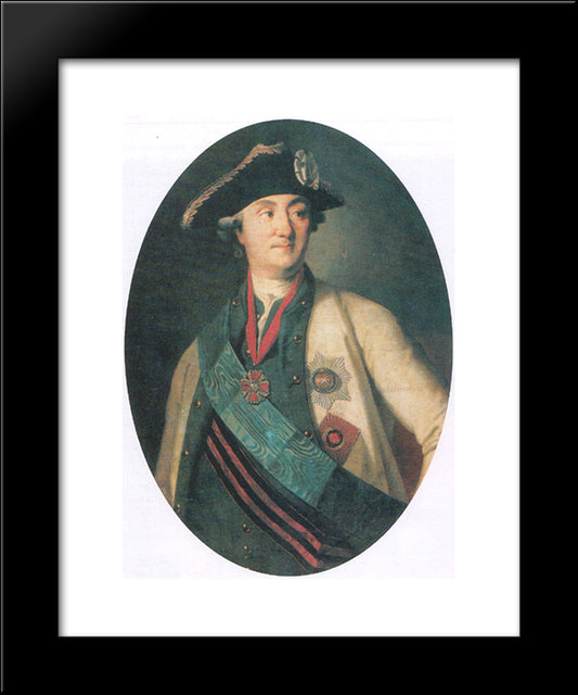 Portrait Of Alexei Orlov 20x24 Black Modern Wood Framed Art Print Poster by Christineck, Carl Ludwig