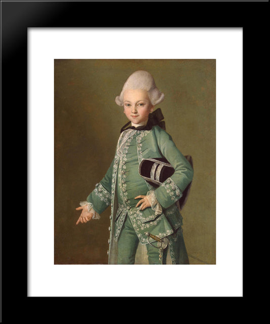 Portrait Of Alexey Bobrinsky As A Child 20x24 Black Modern Wood Framed Art Print Poster by Christineck, Carl Ludwig