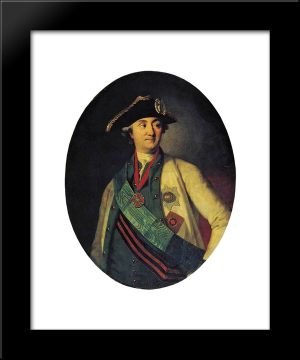 Portrait Of Count Orlov-Chesmensky 20x24 Black Modern Wood Framed Art Print Poster by Christineck, Carl Ludwig