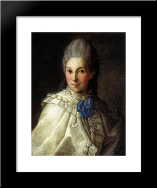 Portrait Of Daria Aleksandrovna Troubetskaya 20x24 Black Modern Wood Framed Art Print Poster by Christineck, Carl Ludwig