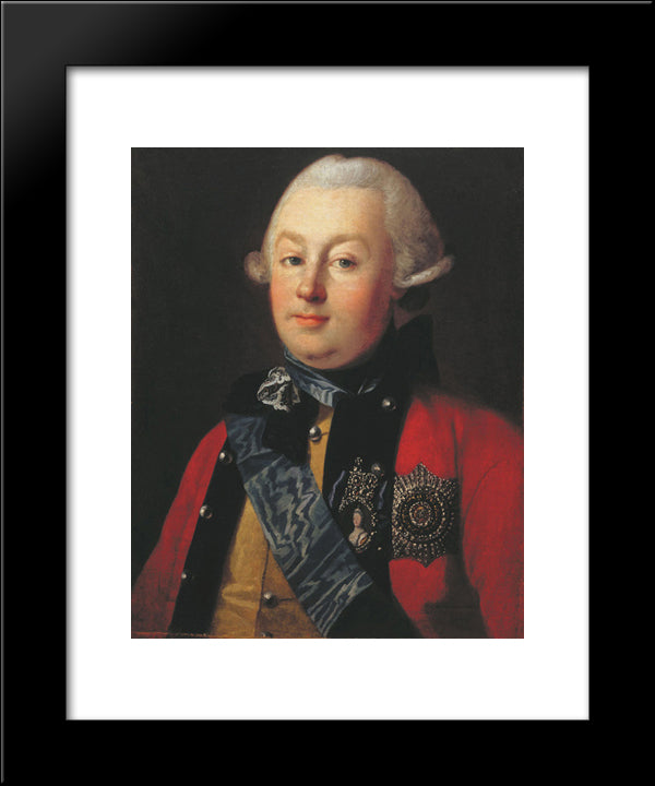 Portrait Of Prince G.G. Orlov 20x24 Black Modern Wood Framed Art Print Poster by Christineck, Carl Ludwig