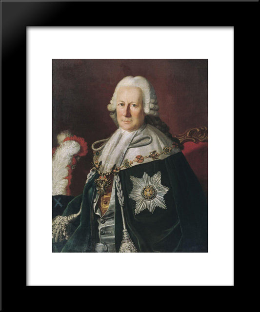 Portrait Of Semen Ivanovich Mordvinov As Chevalier Of The Order Of St. Andrew 20x24 Black Modern Wood Framed Art Print Poster by Christineck, Carl Ludwig