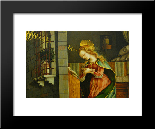 Annunciation 20x24 Black Modern Wood Framed Art Print Poster by Crivelli, Carlo