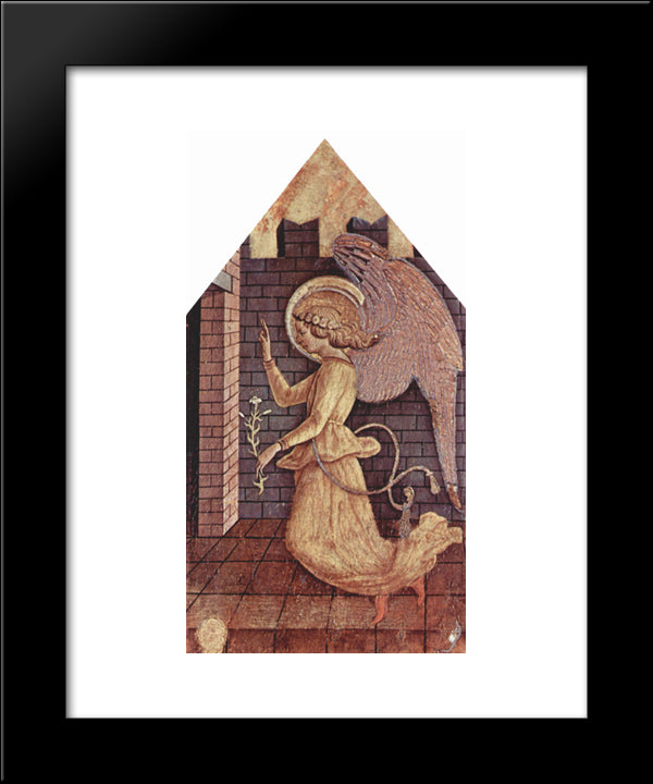 Annunciation Angel Gabriel 20x24 Black Modern Wood Framed Art Print Poster by Crivelli, Carlo