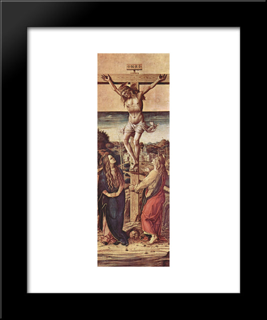 Crucifixion 20x24 Black Modern Wood Framed Art Print Poster by Crivelli, Carlo