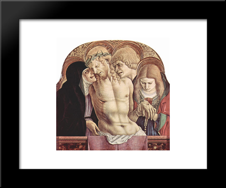 Lamentation Of Christ 20x24 Black Modern Wood Framed Art Print Poster by Crivelli, Carlo