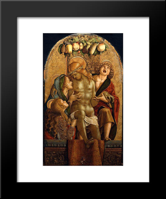 Lamentation Over The Dead Christ 20x24 Black Modern Wood Framed Art Print Poster by Crivelli, Carlo