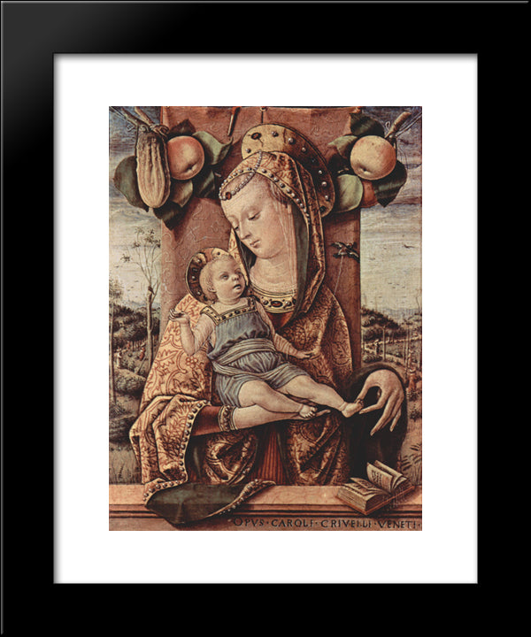 Madonna 20x24 Black Modern Wood Framed Art Print Poster by Crivelli, Carlo