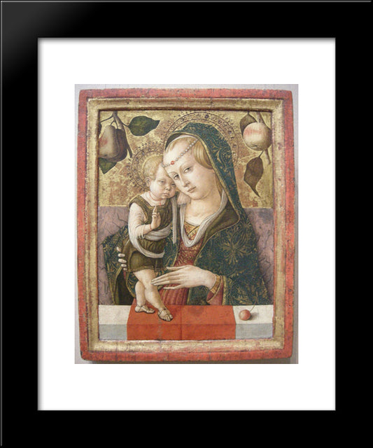 Madonna And Child 20x24 Black Modern Wood Framed Art Print Poster by Crivelli, Carlo