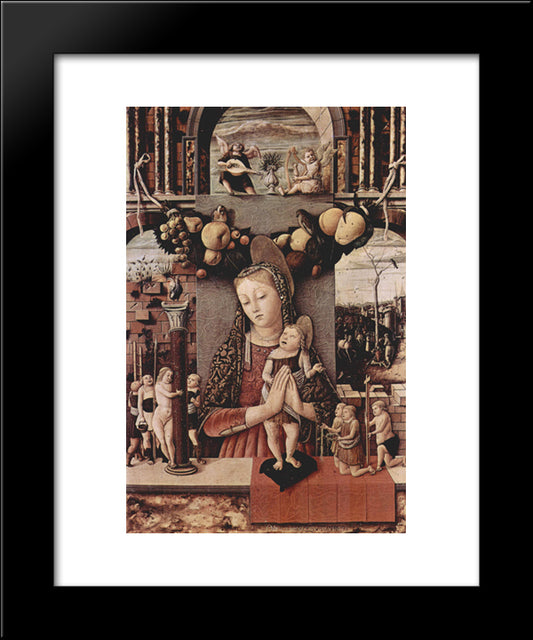 Madonna Of The Passion 20x24 Black Modern Wood Framed Art Print Poster by Crivelli, Carlo