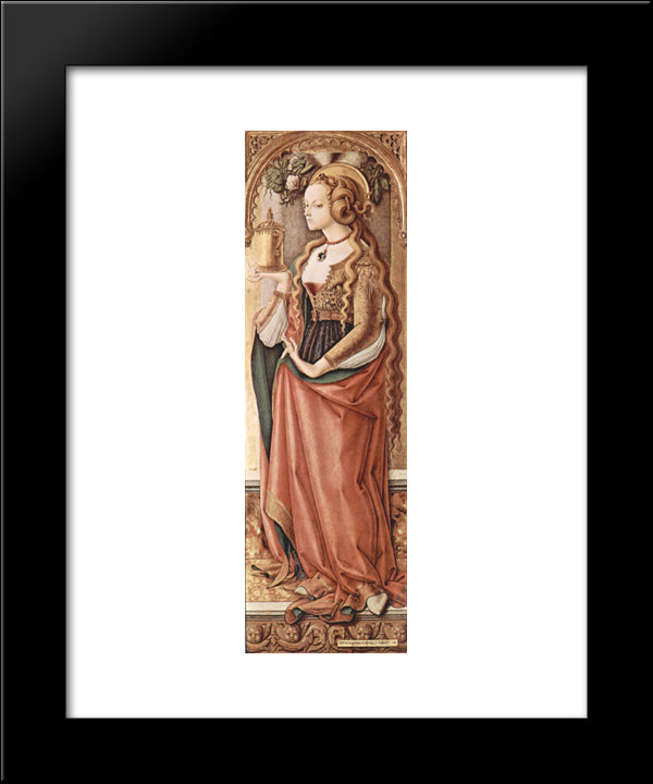 Mary Magdalene 20x24 Black Modern Wood Framed Art Print Poster by Crivelli, Carlo