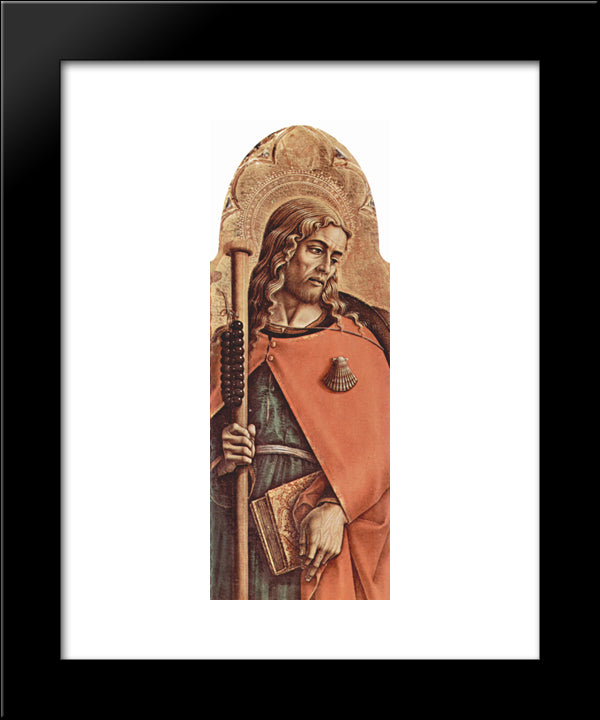 Saint 20x24 Black Modern Wood Framed Art Print Poster by Crivelli, Carlo